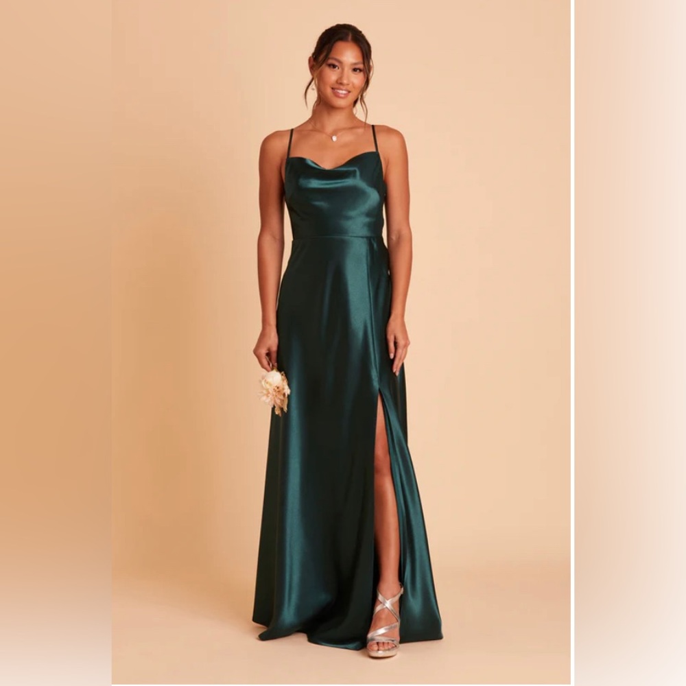 Birdy Grey LISA LONG DRESS SATIN EMERALD in Large